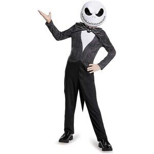 Unisex Halloween Party Dress Disguise Child Jack Skellington Costume Small Black